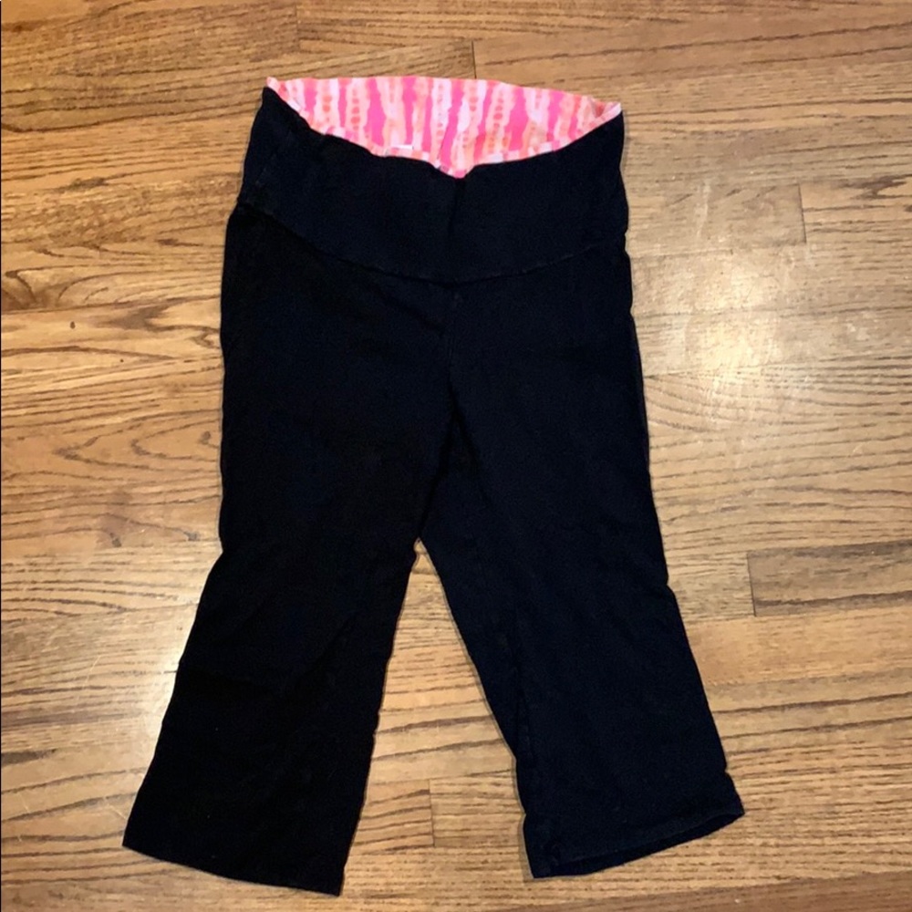 Maternity capris with fun waistline